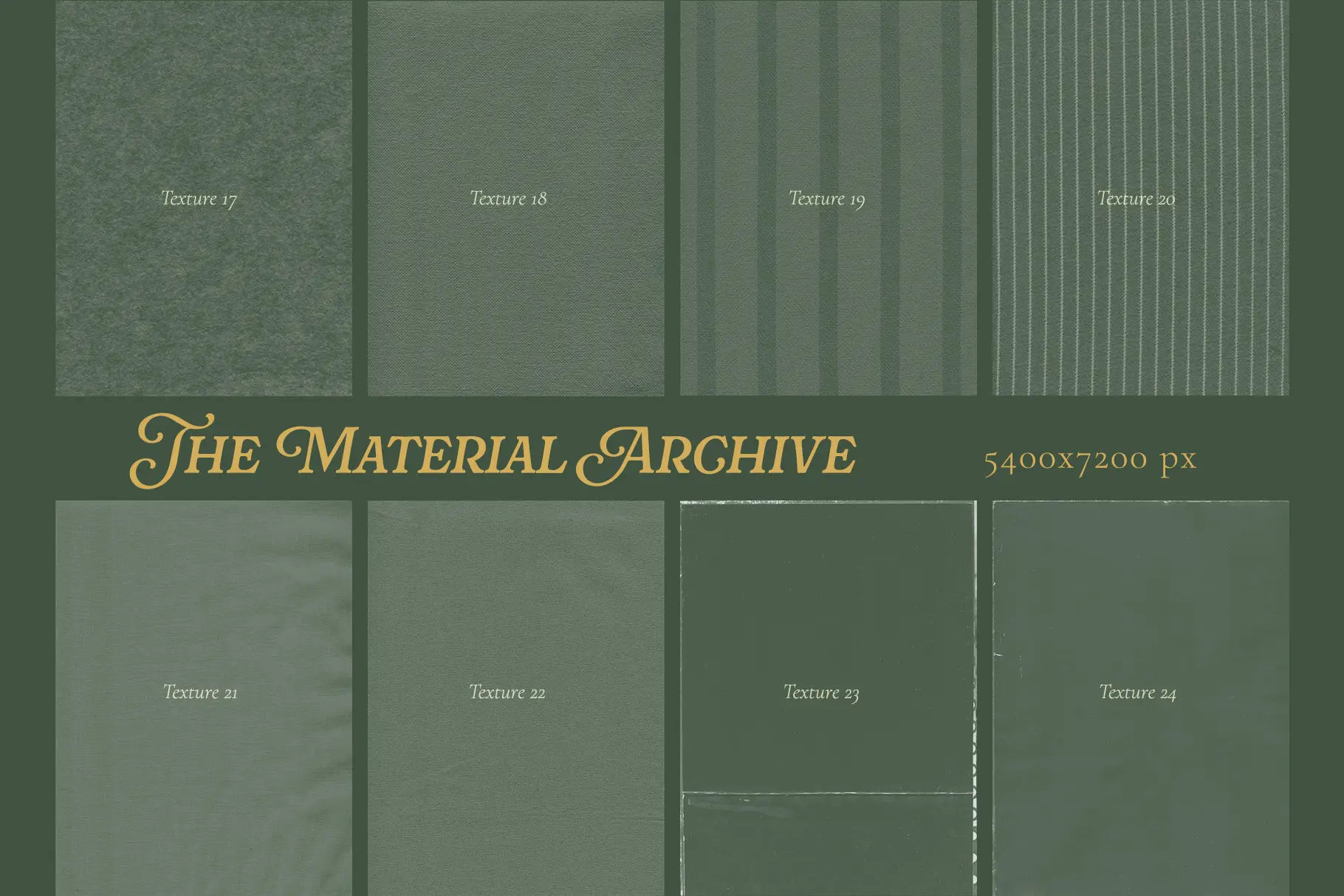 White fabric texture overlays — knitted, striped, woven, paper textures grid preview from The Material Archive Vol.4