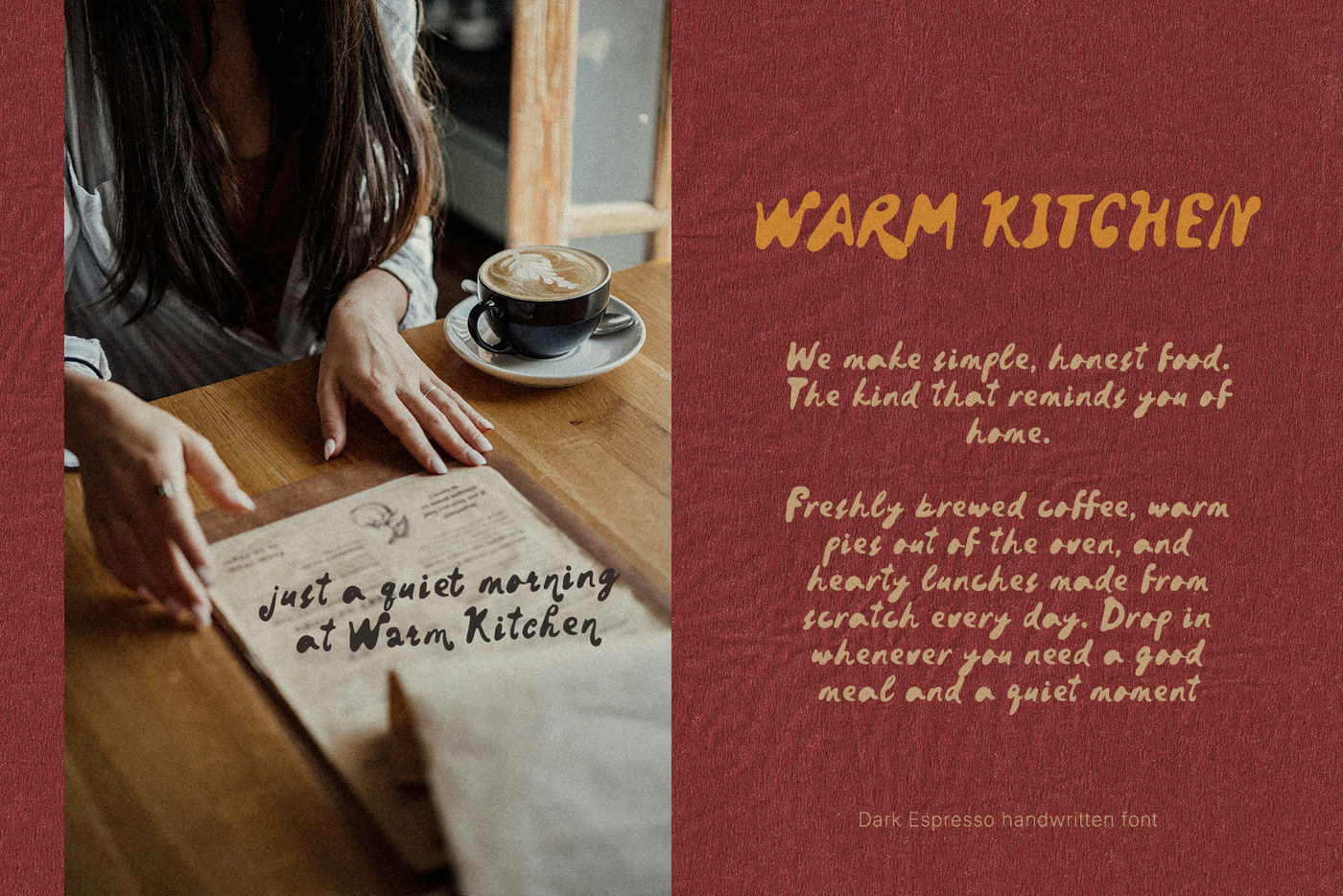 Dark Espresso — Fonts, Retro & quirky — quirky handwritten font, ink handwritten font, coffee shop font 03