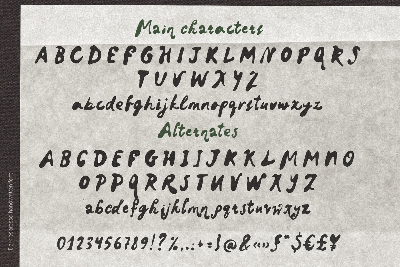 Dark Espresso — Fonts, Retro & quirky — quirky handwritten font, ink handwritten font, coffee shop font 08