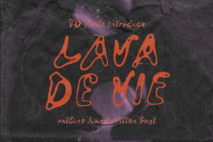 Lava de Vie outline handwritten wavy ink quirky textured font