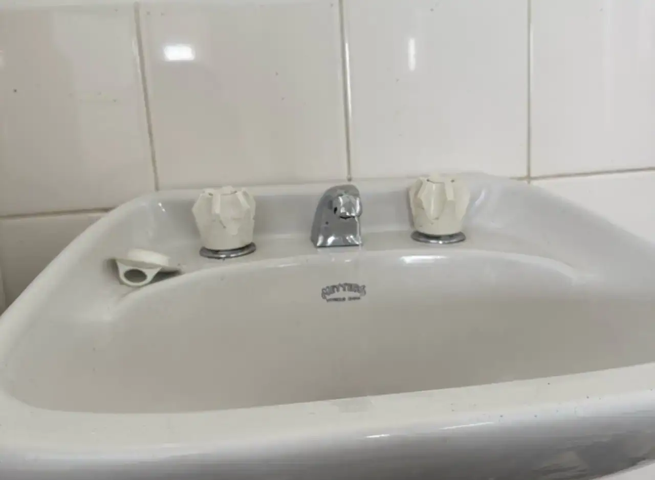 Leaking basin tap fixed by Zebra Plumbing in Kew, ensuring a reliable and efficient plumbing solutio.