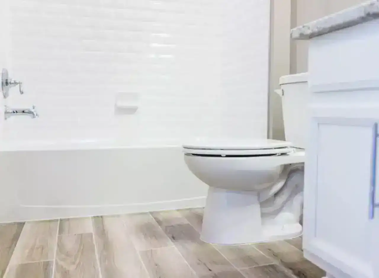 Newly installed toilet in an Ashburton home after replacement by Zebra Plumbing’s licensed team.