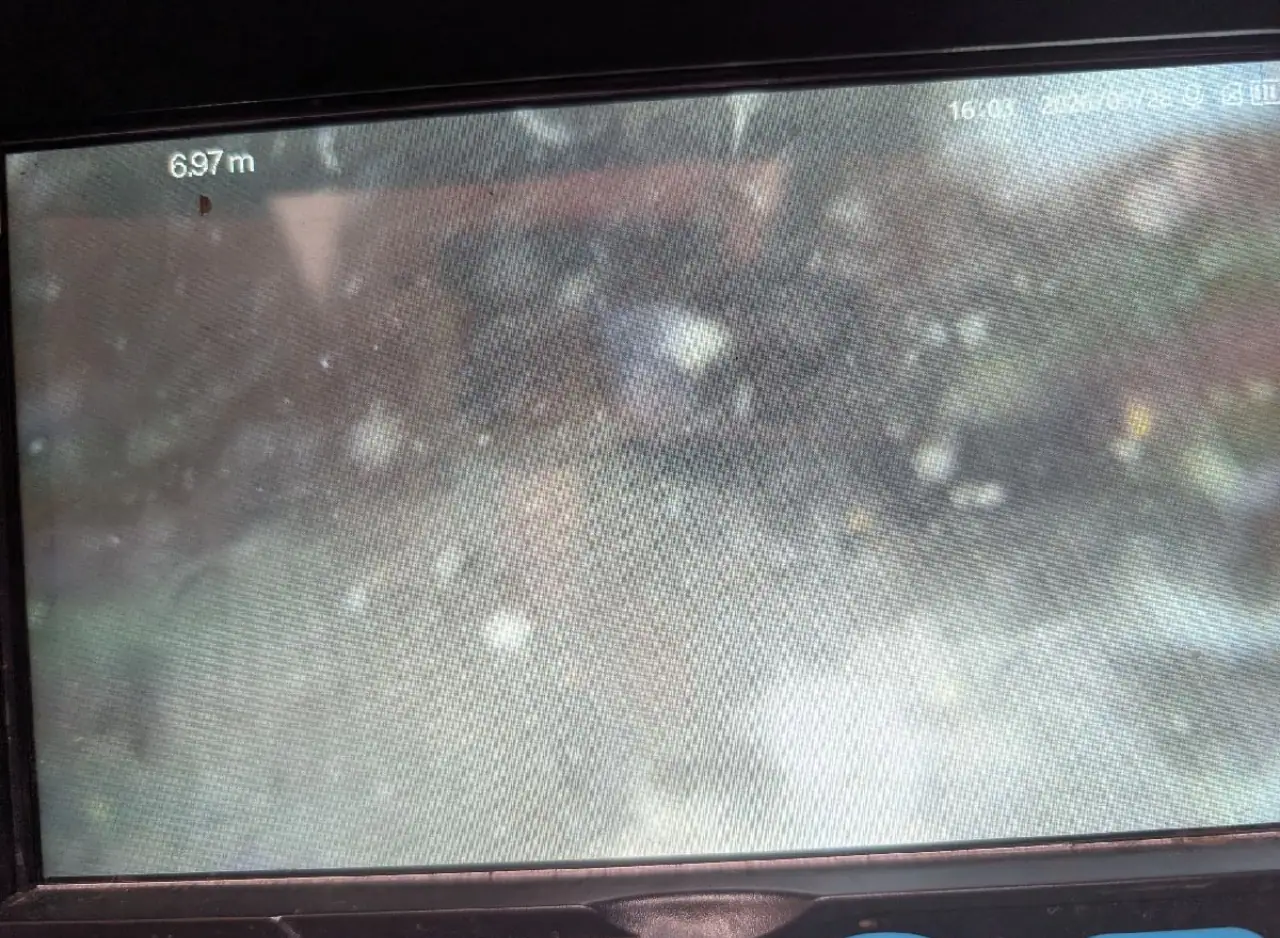 Drain camera view showing blockage in Hawthorn property.