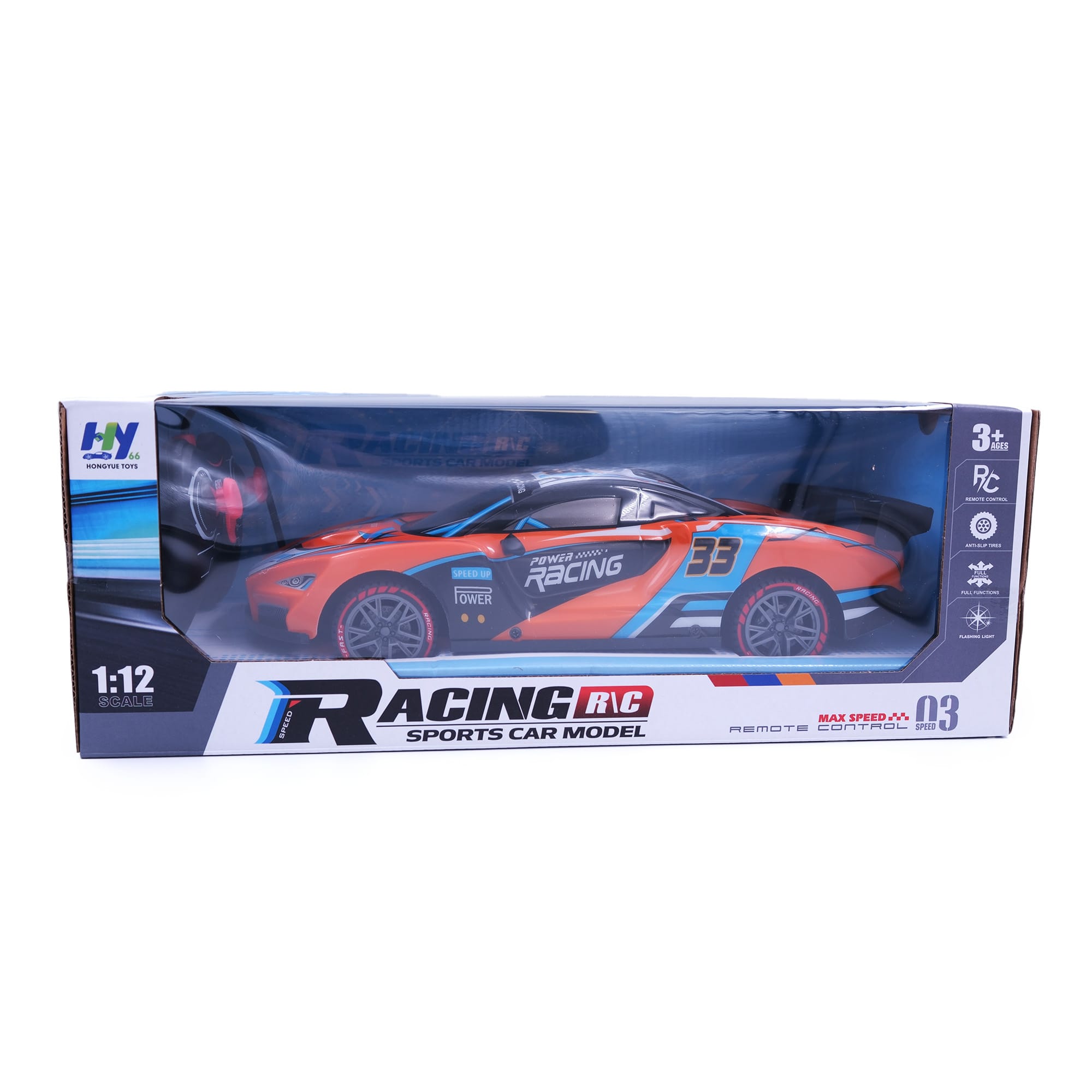 1:12 - RC Sportauto GT3 - 4 kanaals - Oranje - Afbeelding 6