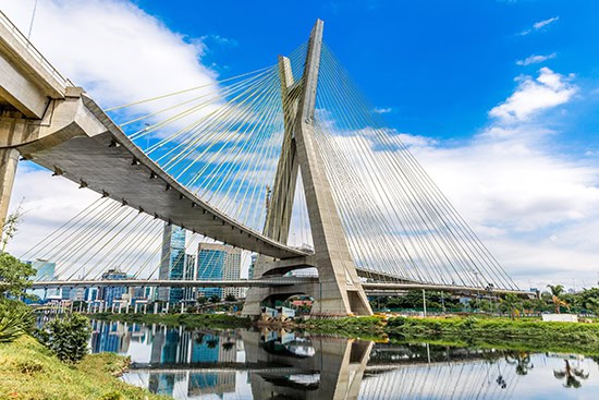 Estaiada Bridge In Sao Paulo, Brazil