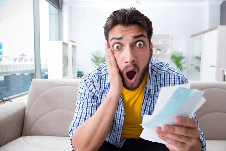 Man angry at bills he needs to pay