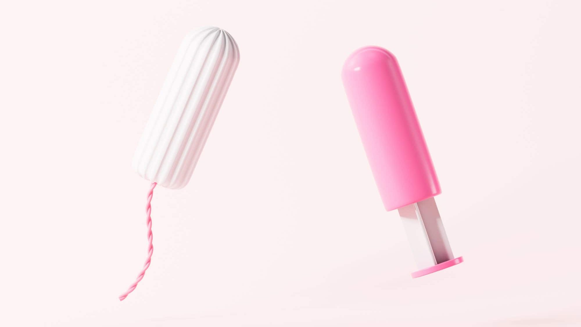 Cartoon menstrual tampons, female product, personal product
