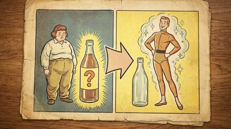 Image of a vintage ad that is an advertising gimmick / tricking aiming to trick the customer.