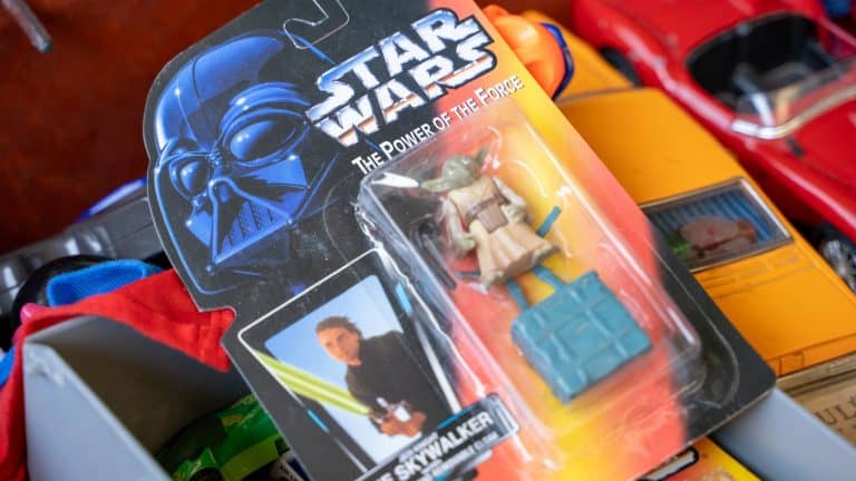 Star Wars action figures toy at the flea market. Ankara, Turkey - August 6, 2023.