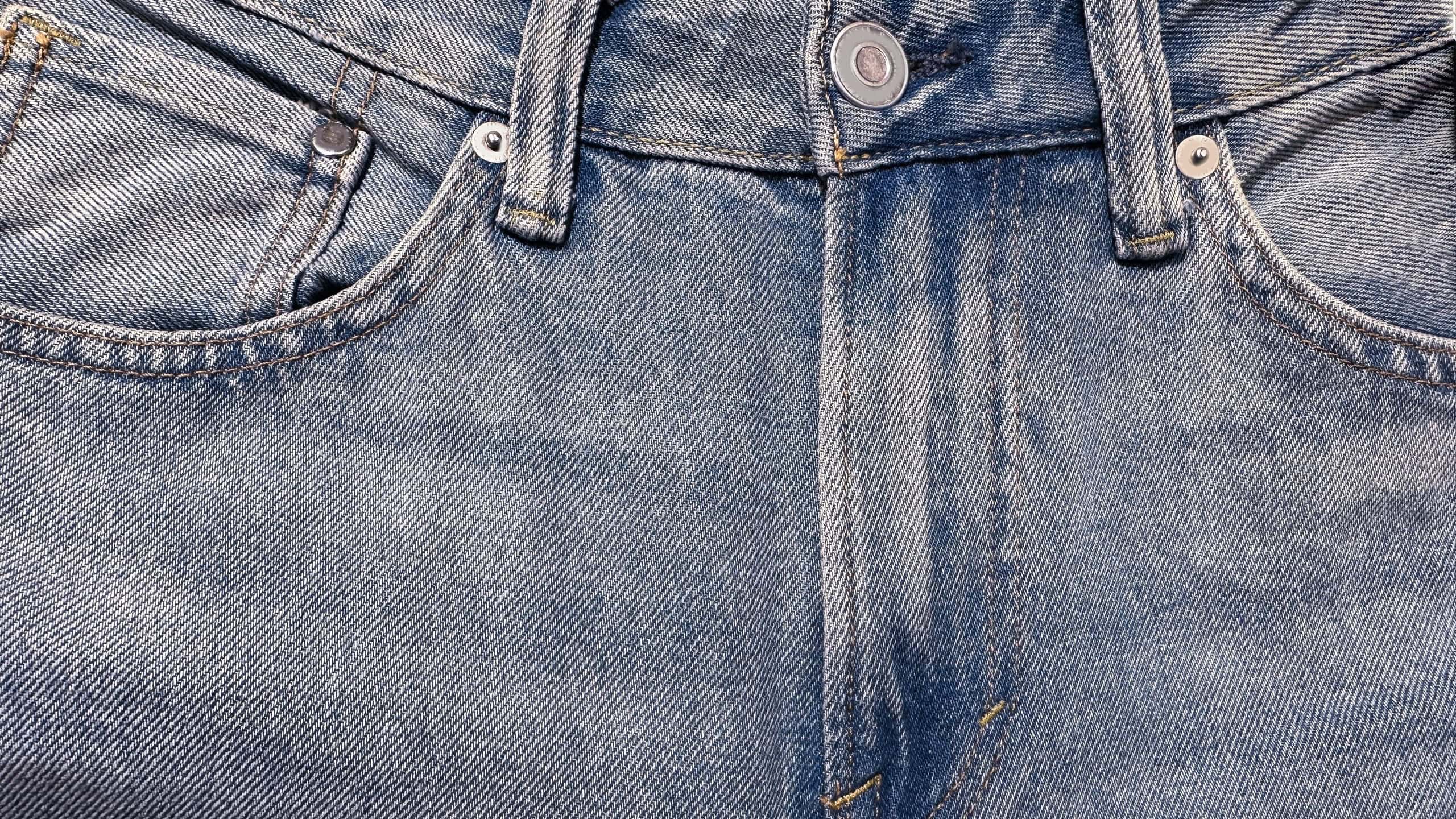 front view jeans pocket closeup background
