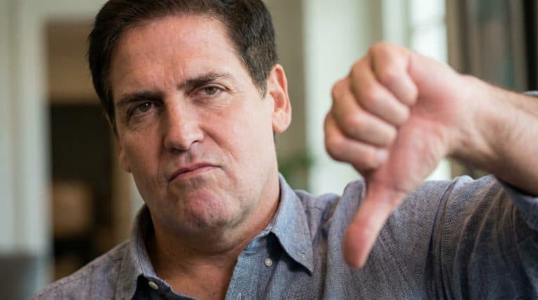 Mark Cuban giving a thumbs down