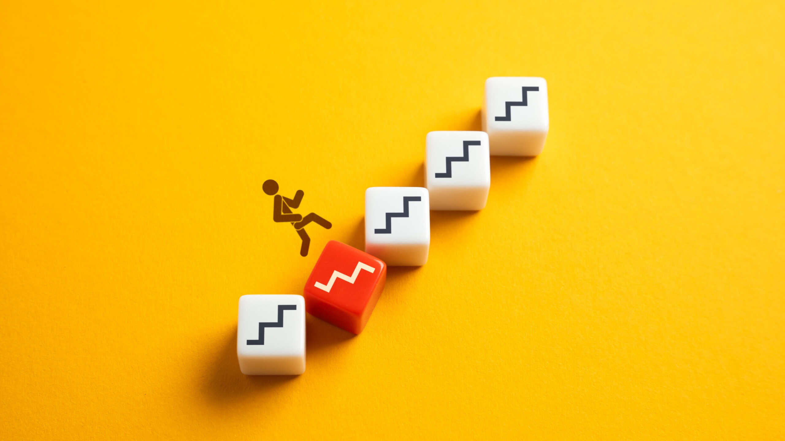 A person encounters a problem when climbing to a goal. A change in plans. A challenge with a catch. Caution and foresight. Overcoming failure. Endure this stage and don't give up.