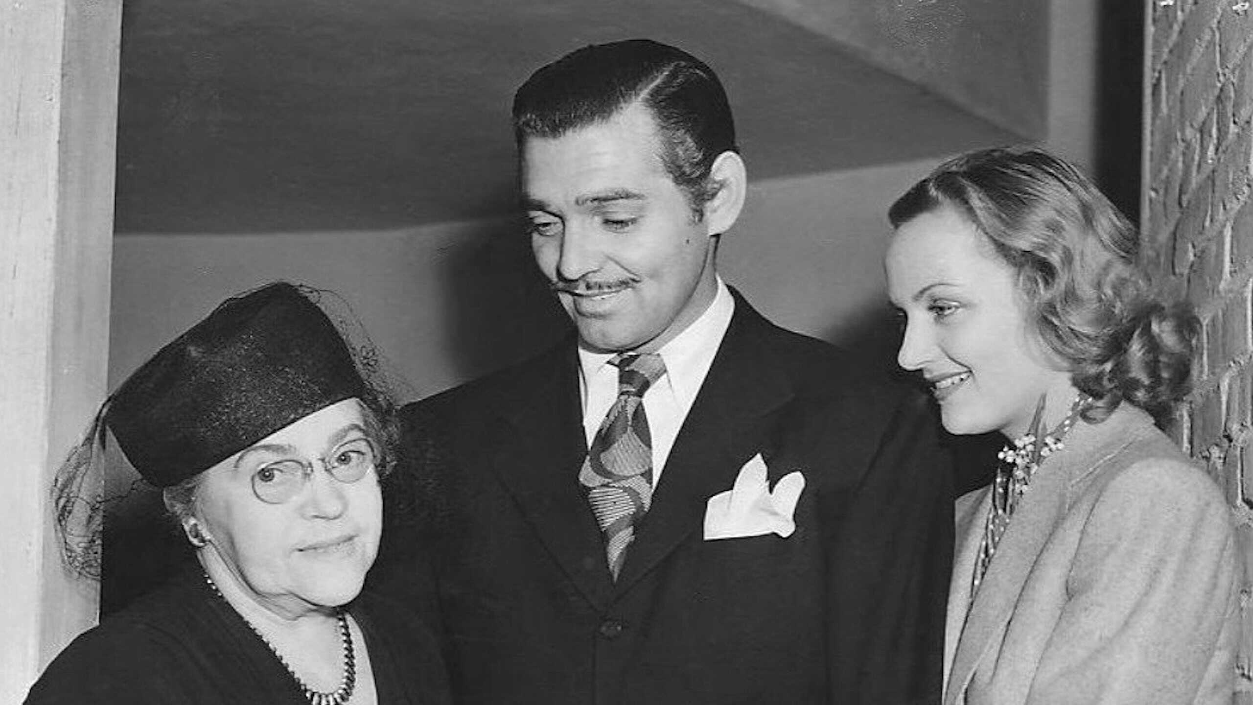 Clark Gable Carole Lombard and Lombard's mother 1939