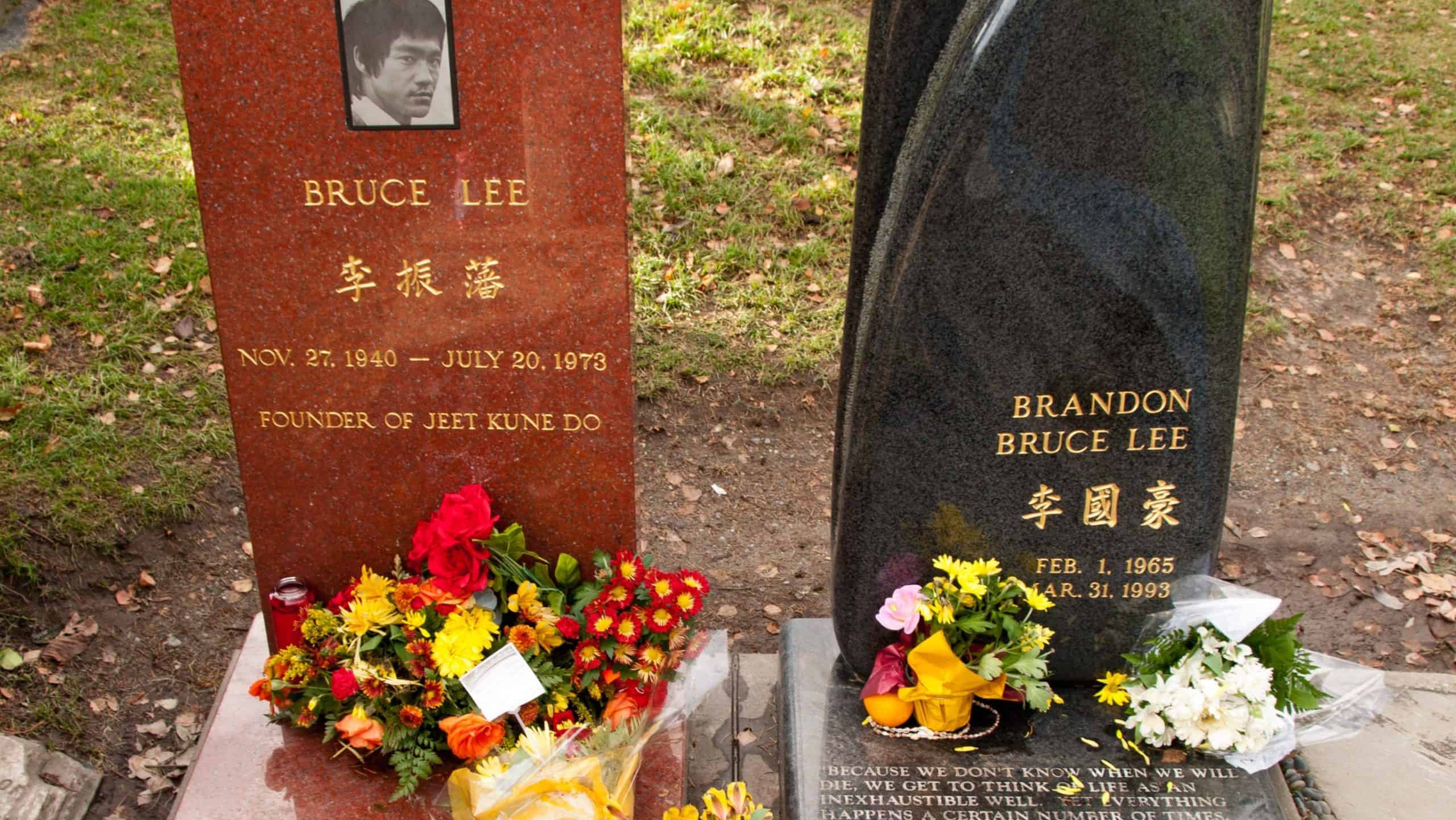 Graves of Bruce Lee and Brandon Lee