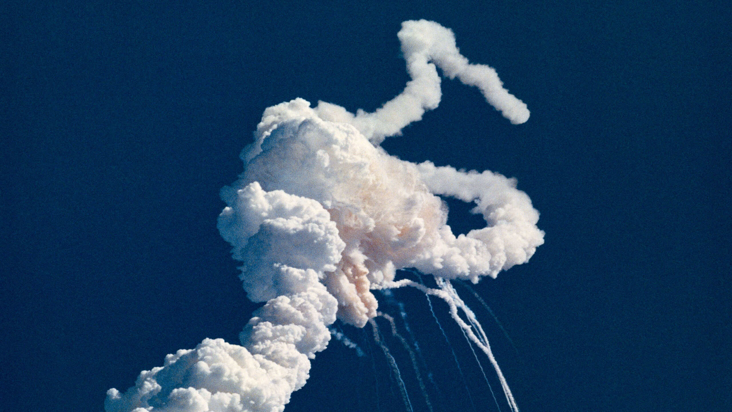The aftermath of the Space Shuttle Challenger explosion