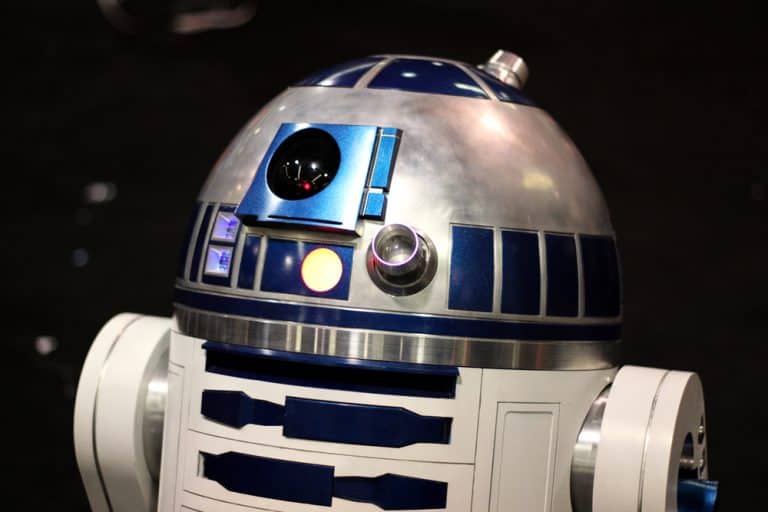 Anaheim, California - April 16 2015: A close up of R2D2 at Star Wars Celebration 2015.