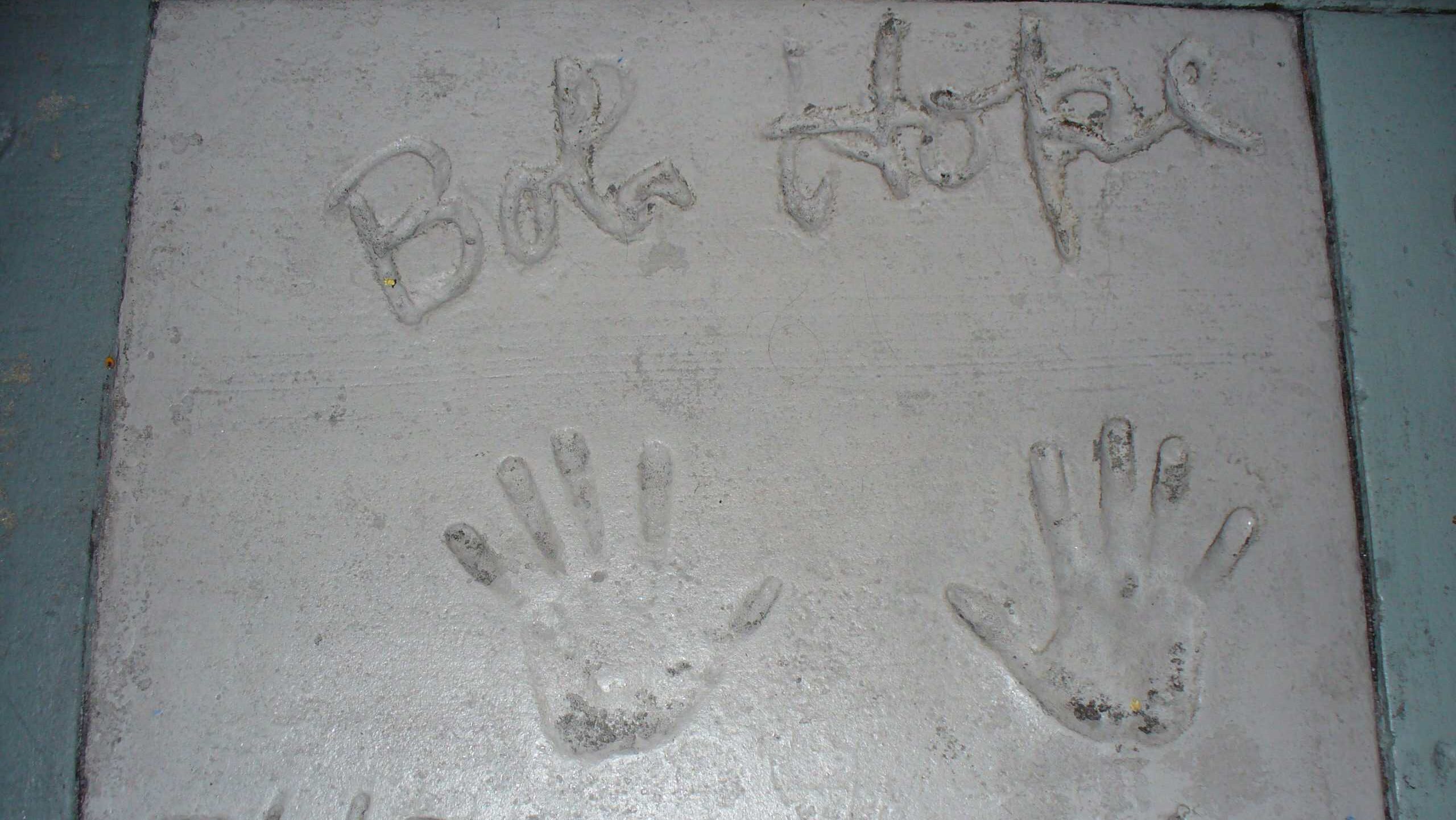 Bob Hope (signature and handprints)