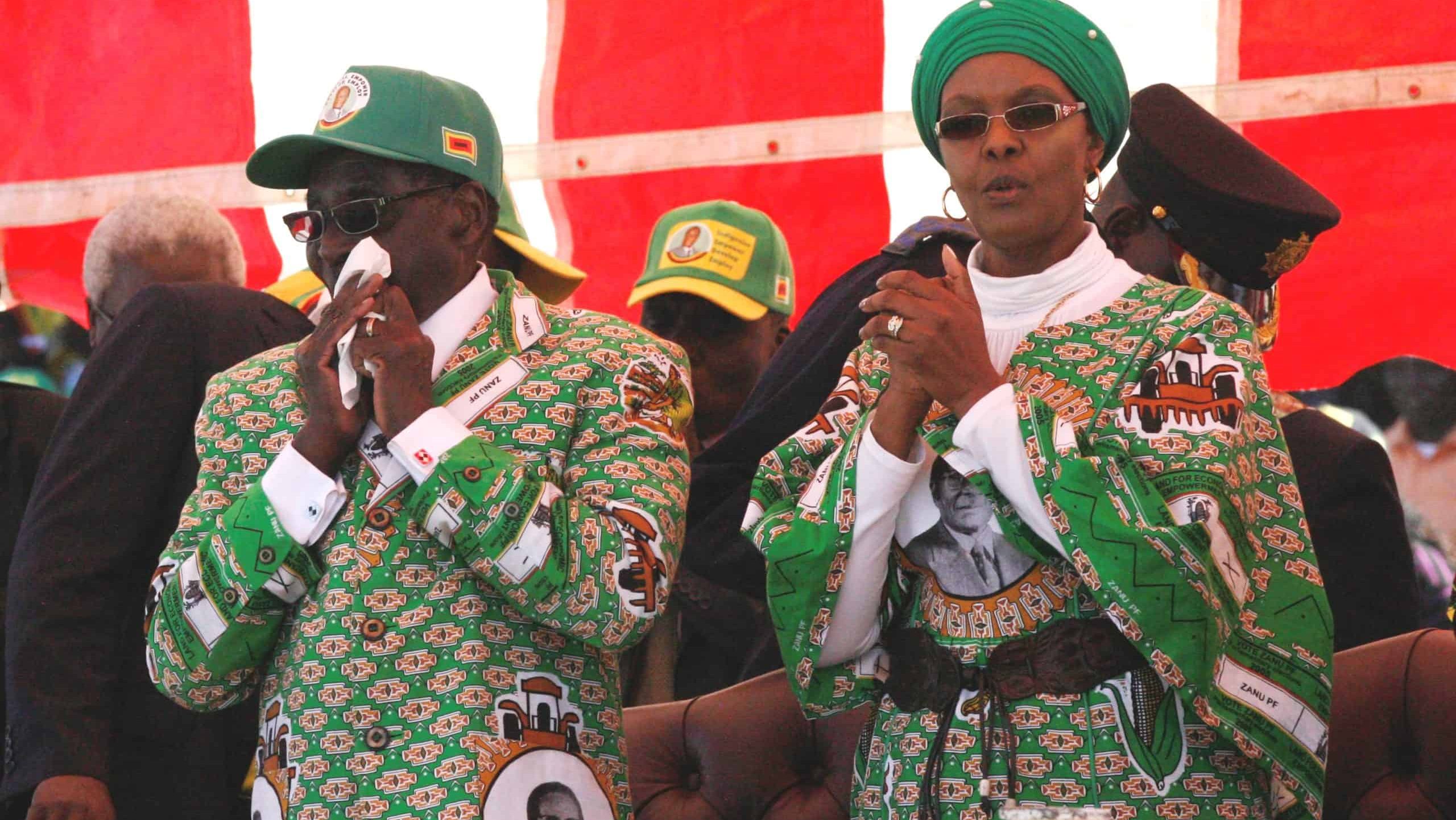Grace Mugabe with Robert Mugabe