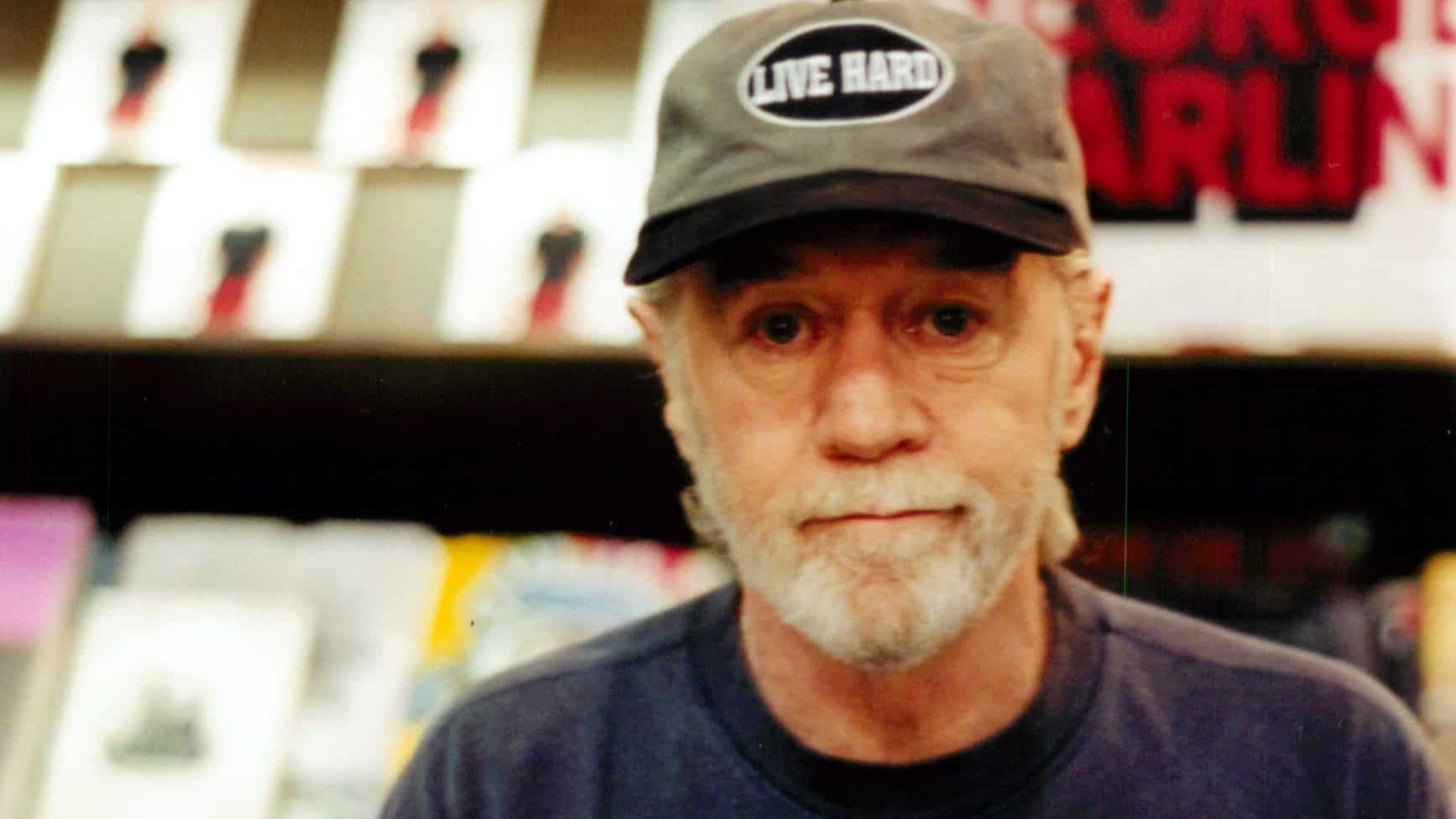 George Carlin at a book signing for Brain Droppings in New York City at Barnes and Noble