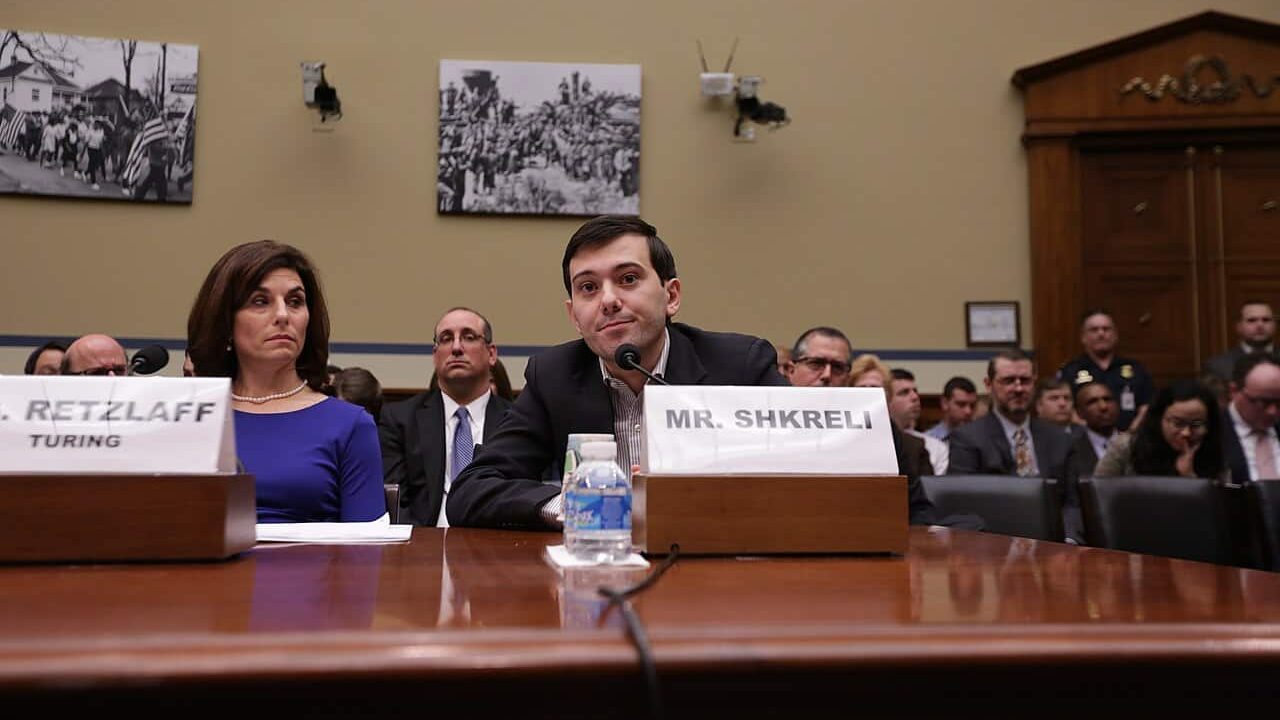Martin Shkreli testifying before the House Committee on Oversight and Government Reform, 2016