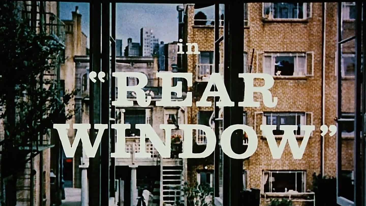 Cropped screenshot from the trailer for the film Rear Window
