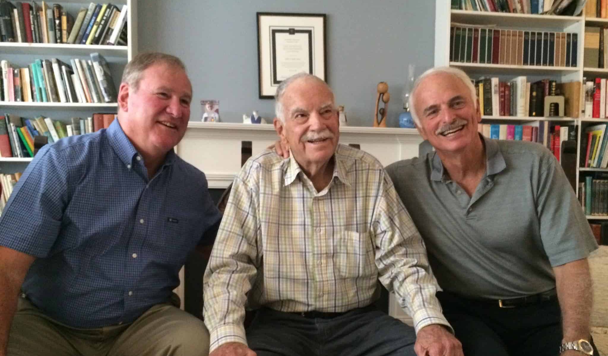 September 13, 2015: Former U.S. Secret Service agents Tim McCarthy, Jerry Parr and Ray Shaddick reunite at Parr’s home in Washington, D.C. All three men were present at the March 30, 1981 assassination attempt on Ronald Reagan outside the Washington Hilton Hotel, and all were credited with helping save the President’s life.