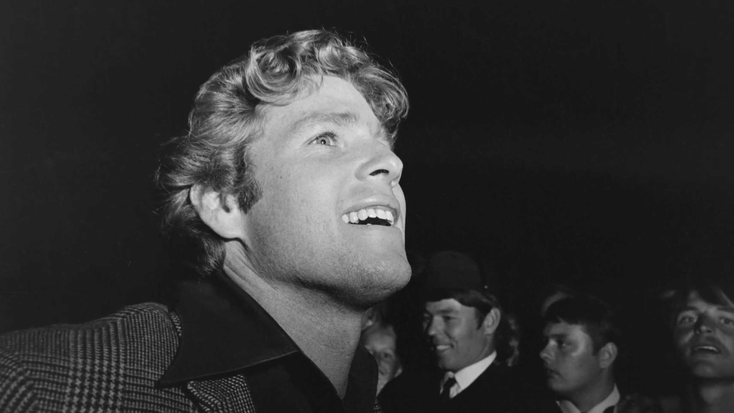 Photograph of the American film star Ryan O’Neal during his visit to Finland (around June 22).