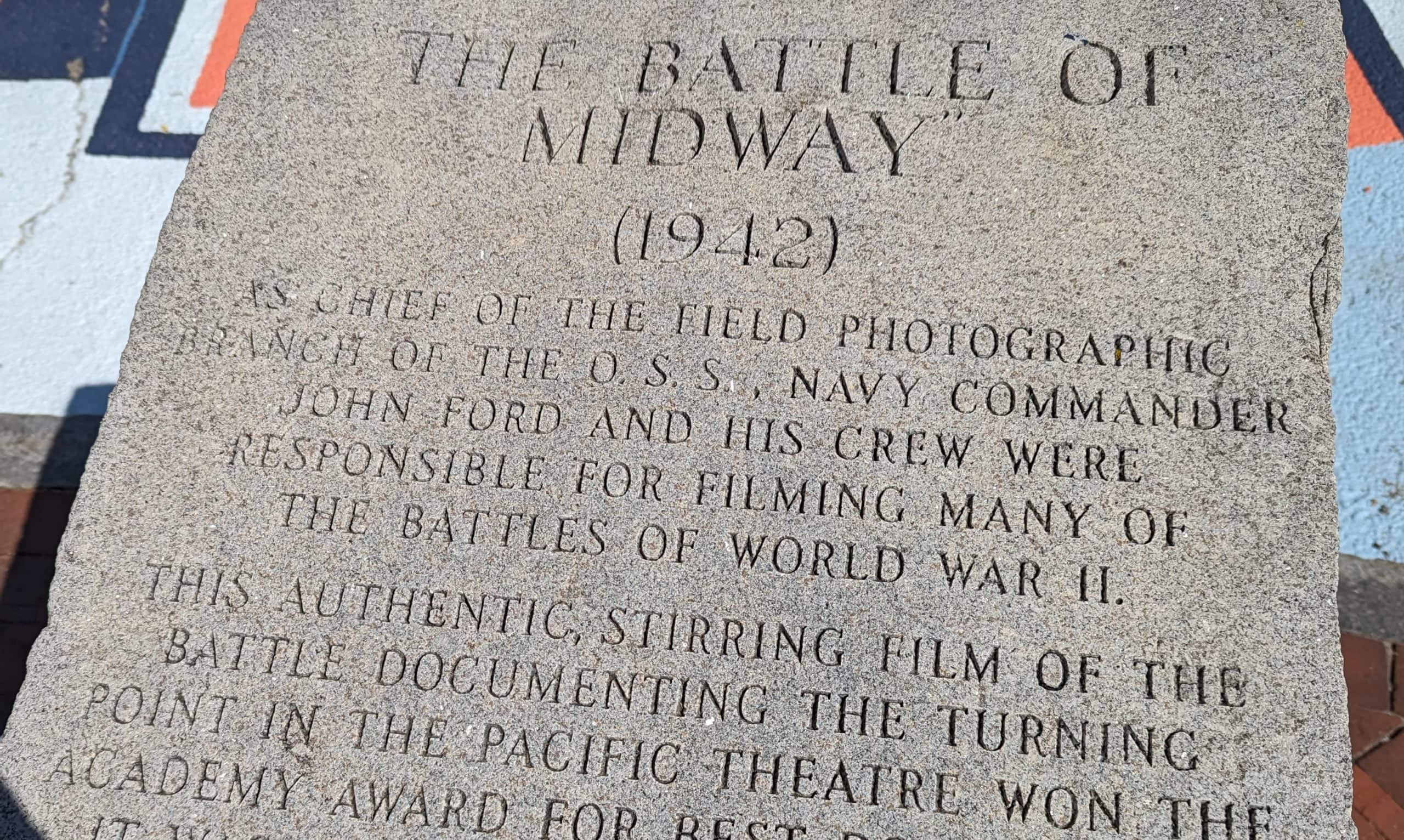 The Battle of Midway Stone Inscription