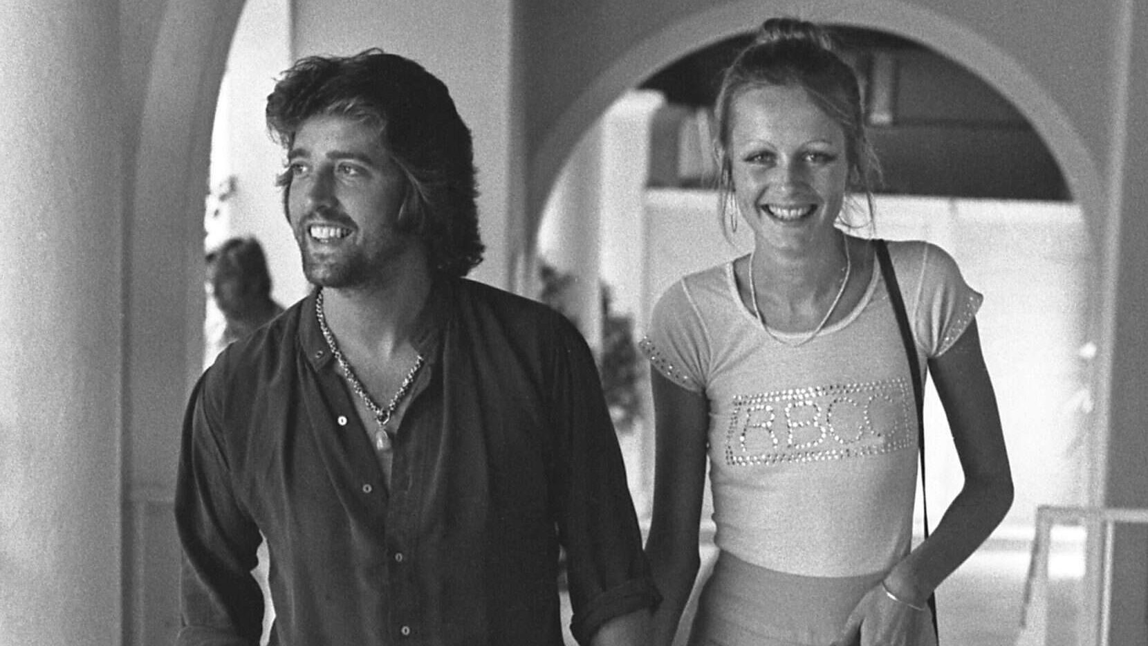 Model-Actress Twiggy and Justin de Villeneuve in Los Angeles, Calif.