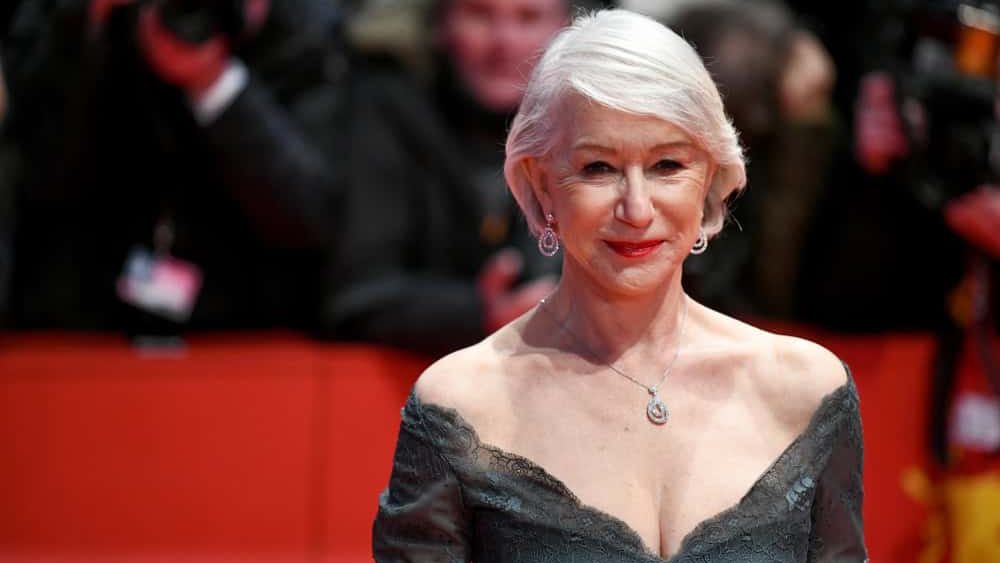 Berlin, Germany - February 15, 2018: English actress Helen Mirren on the red carpet at the 68th Berlinale International Film Festival premiere of the movie Isle Of Dogs