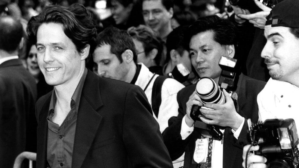 Hugh Grant at the New York premiere of NOTTING HILL, 5/13/99