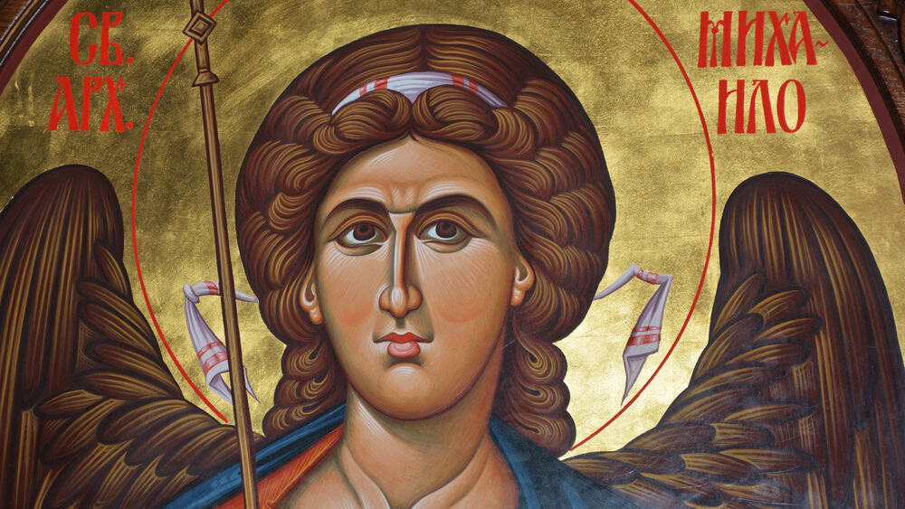 Kragujevac Serbia Europe 5.March,2021:Icon of Saint Michael the Archangel in the Orthodox Church
