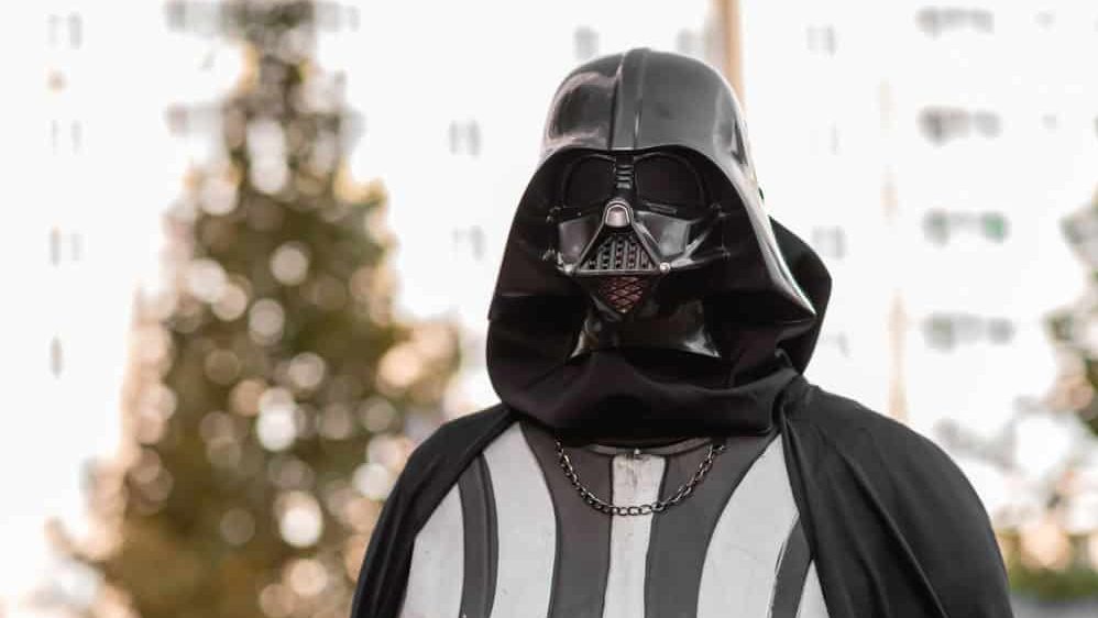 Portrait of Darth Vader. Darth Vader character "Star Wars". Russia, Rostov-on-Don, September 28, 2021