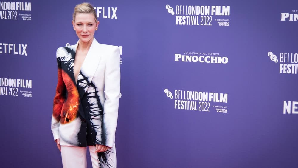 London, England, UK - October 15, 2022: Cate Blanchett attends the "Pinocchio" World Premiere, during the 66th BFI London Film Festival at The Royal Festival Hall. Credit: Loredana Sangiuliano