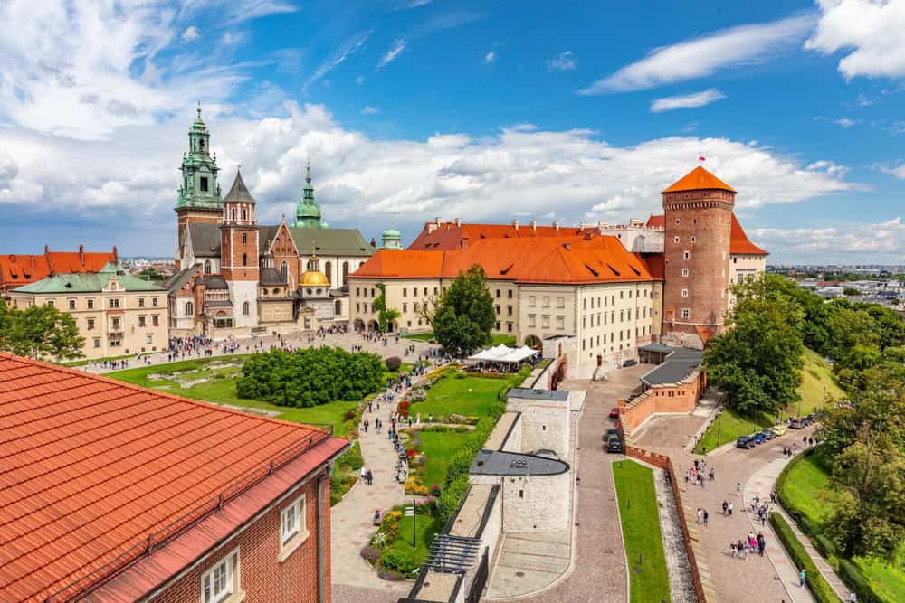 Wawel Royal Castle and Cathedral in Cracow, Poland.