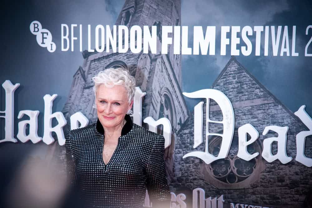 London, England, UK - October 8, 2025: Glenn Close attends the 'Wake Up Dead Man: A Knives Out Mystery' opening gala during the 69th BFI London Film Festival at The Royal Festival Hall.