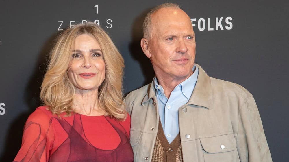 Kyra Sedgwick and Michael Keaton arrive for a special screening of "Sweetwater" at the Ted Mann Theater at the Academy Museum of Motion Pictures, in Los Angeles, California on December 1, 2025.