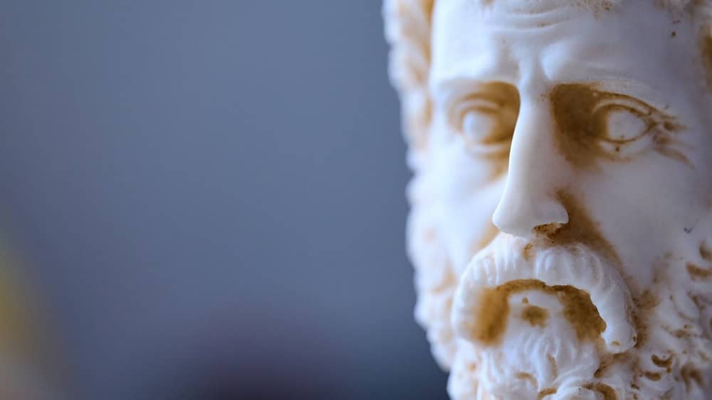 Marble Bust of Ancient Greek Philosopher