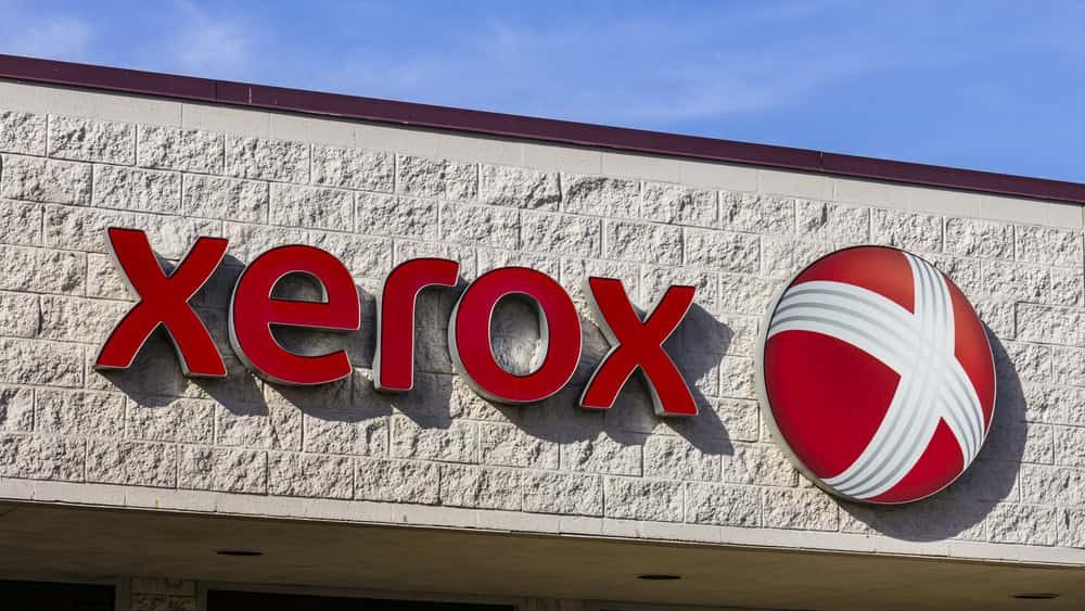 Anderson - Circa November 2016: Xerox Corporation Logo and Signage at a Customer Care Center. Xerox designs and sells document technology products I