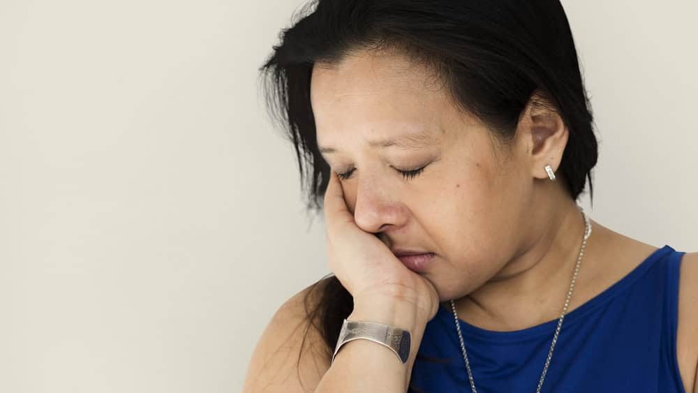 Sadness woman is very depressing