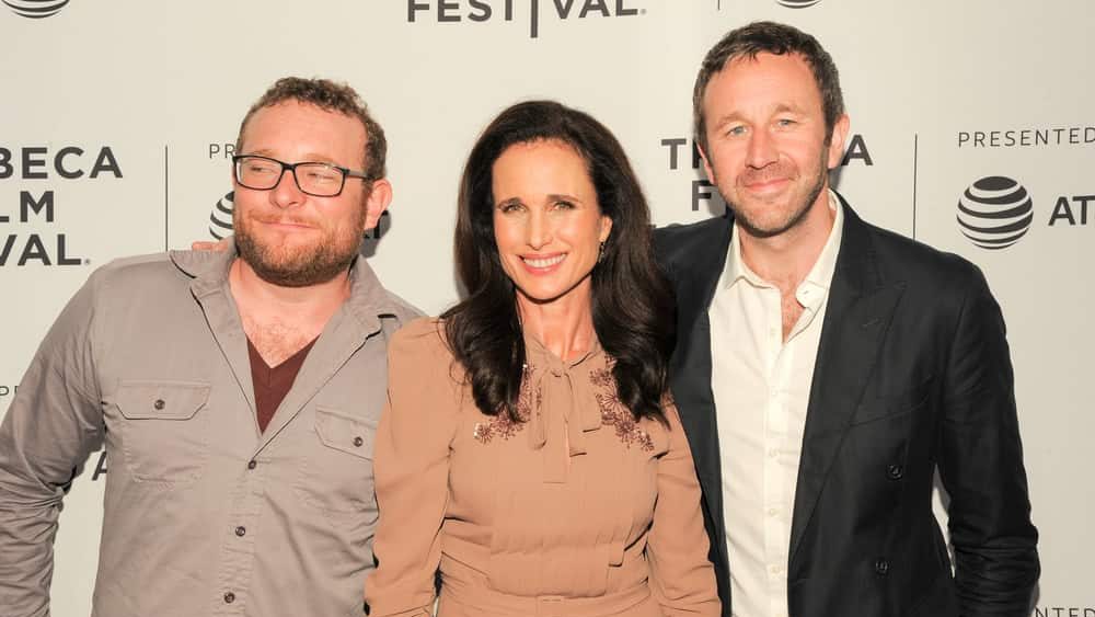 NEW YORK, NY - APRIL 22: Actors James Adomian, Andie MacDowell and Chris O'Dowd attend 'Love After Love' premiere during the 2017 Tribeca Film Festival at SVA Theatre on April 22, 2017 in NYC.