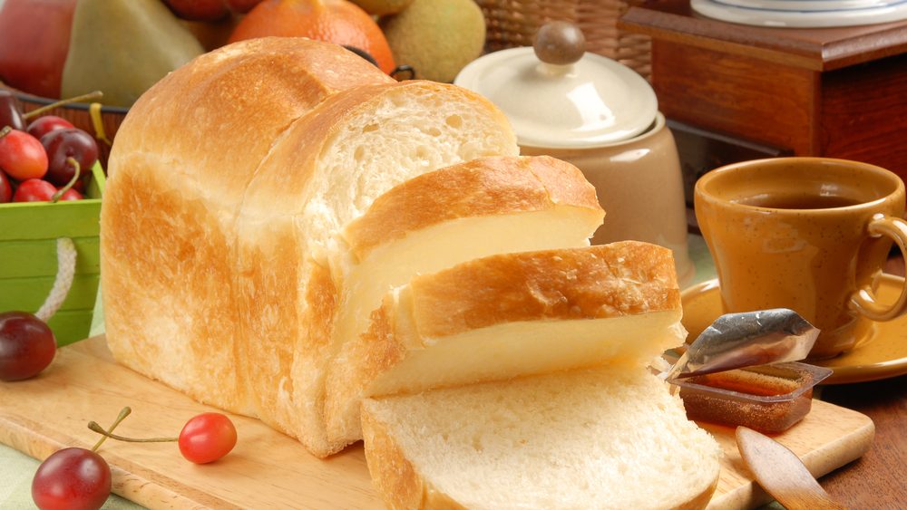 Sliced Toast Breadon on a Cutting Board