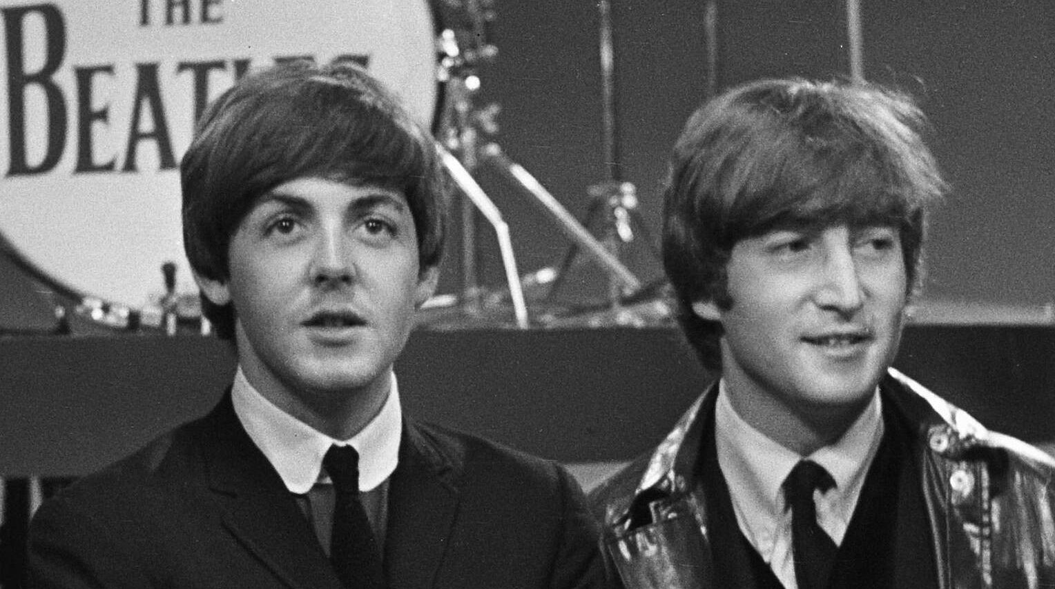 Paul McCartney and John Lennon in 1964