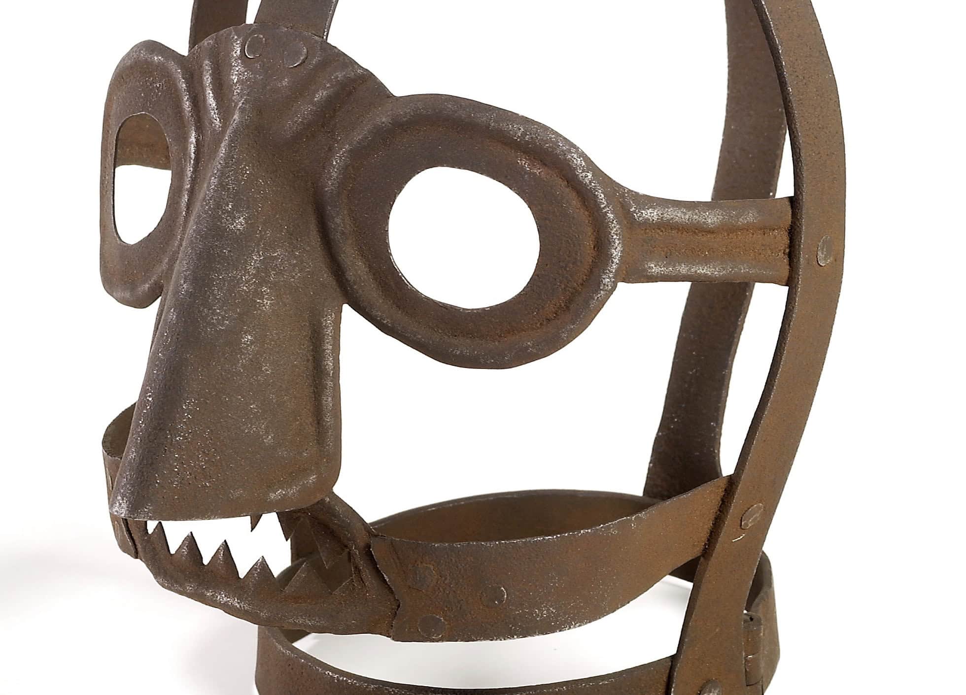 An Iron 'scolds bridle'ask used to publicaly humiliate