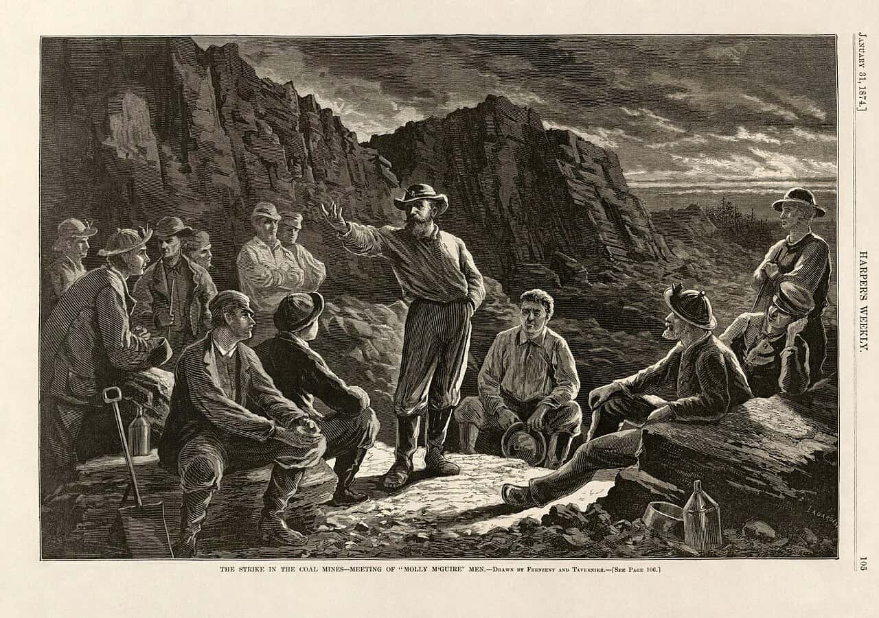 The Strike in the Coal Mines - Meeting of Molly M'Guire Men