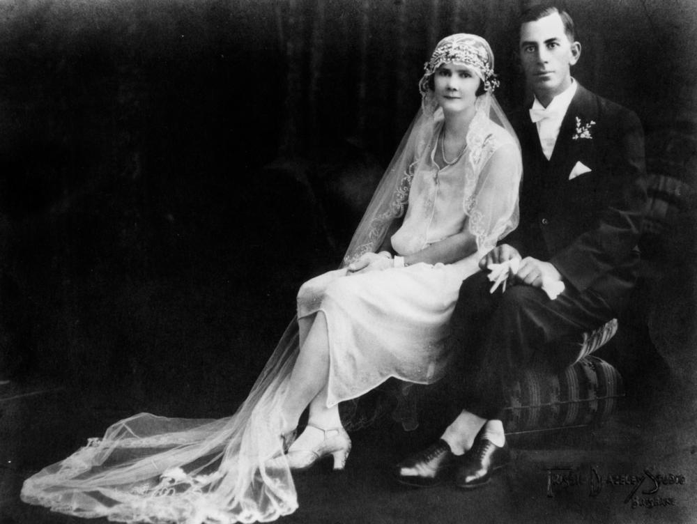 StateLibQld 1 47448 Wedding of Nancy and Clarrie Wieting, Brisbane, ca. 1925