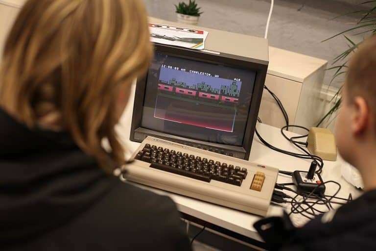 Playing Commodore 64 at Media museum Rupriikki