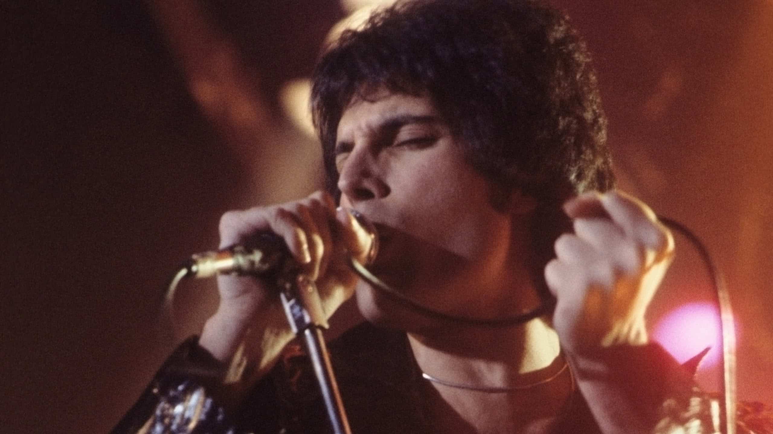 Freddie Mercury performing in New Haven, CT, November 1977