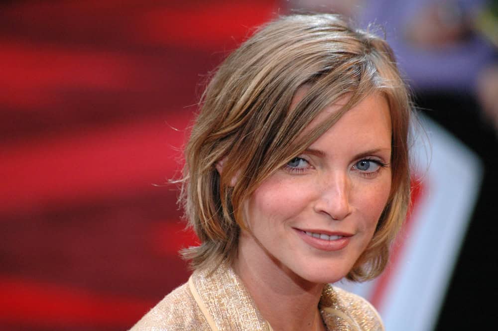 BERLIN, JUNE 14, 2005: German top model Nadja Auermann looks into the camera at the German premiere of the film "War of the Worlds" in Berlin on June 14, 2005