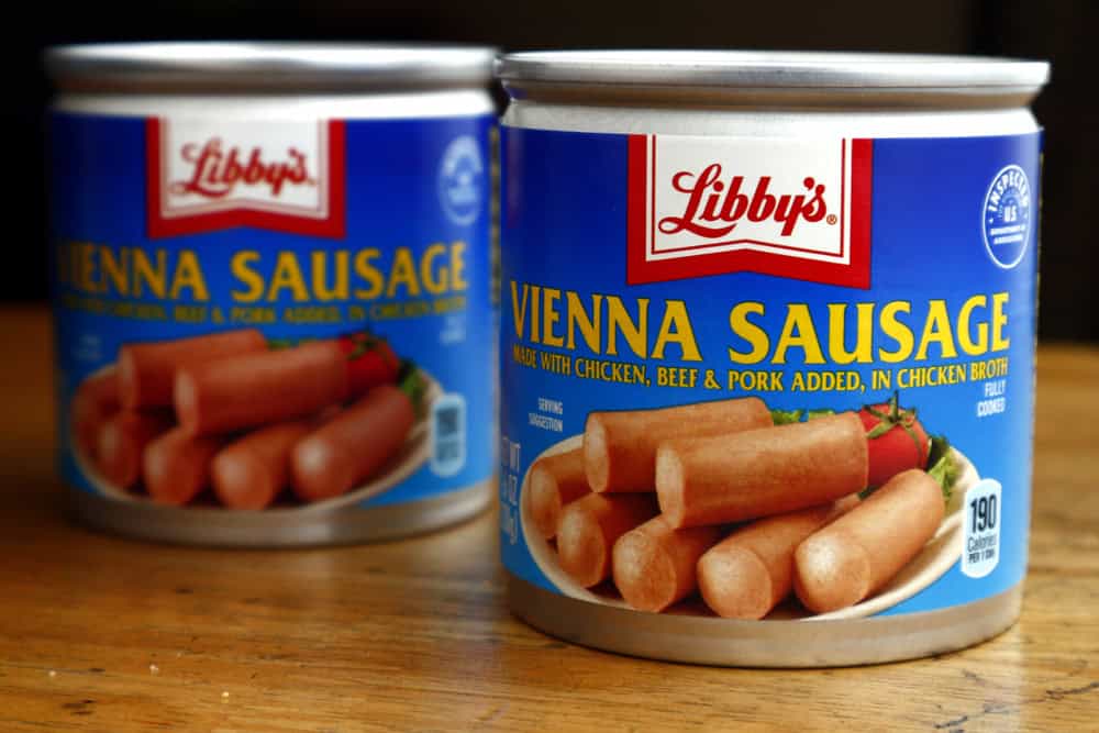 ANTIPOLO CITY, PHILIPPINES – NOVEMBER 20, 2019: Popular brand of canned vienna sausage.
